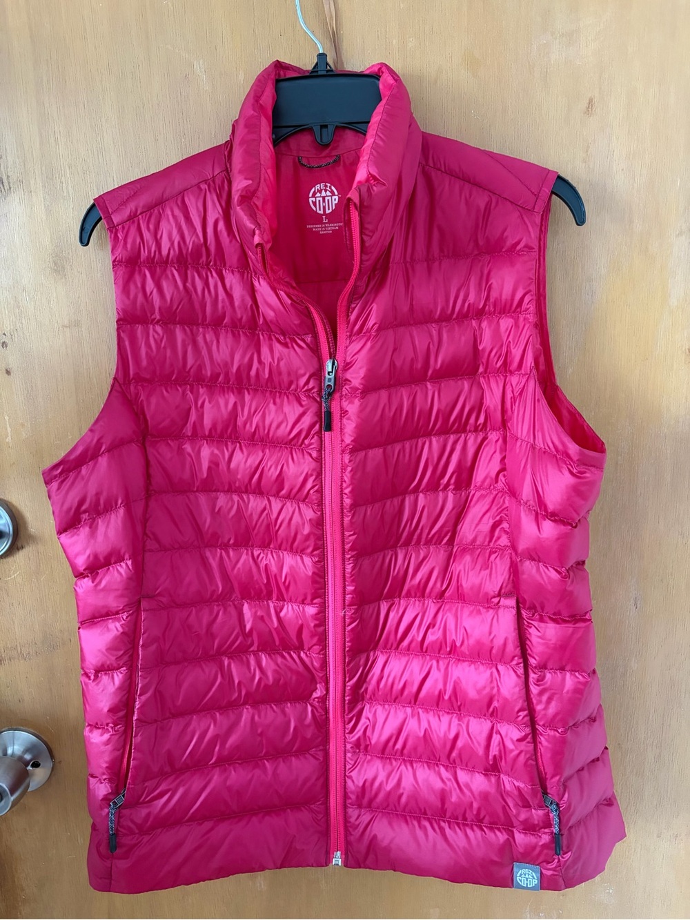 REI Women's Quilted Hot Pink Packable Puffer Vest